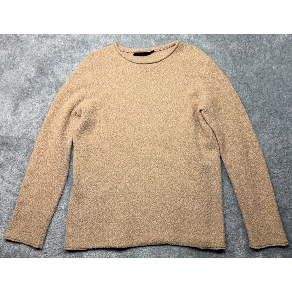Jenni Kayne Sweater Womens XS Oatmeal Boucle Wool Cashmere Blend Roll Neck Knit